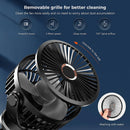Axooms Clip-on Desk Fan for Stroller 5000mAh Rechargeable, Personal USB Fan with 4 Speeds 360° Adjustable Rotation, Desktop Table Fan for Pushchair, Car and Travel, Blue
