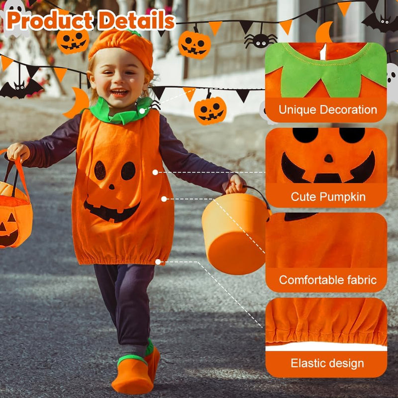 Kids Pumpkin Costume with Pumpkin Hat