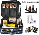 Axooms Cosmetics Storage Bag with Adjustable Compartments, Black, 25 × 22 × 9 cm