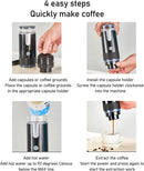 Axooms Portable Coffee Maker – 2-in-1 Mini Electric Espresso Machine, Compatible with Capsules & Ground Coffee, Rechargeable Travel Coffee Maker for Camping, Driving, Home & Office