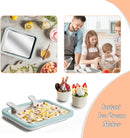 Rolled Ice Cream Maker | Instant Ice Cream Machine, White | 2 Spatulas, Frozen Yogurt Pan, DIY, Fun Family Activity for Parents & Kids, Quick Gelato Tray