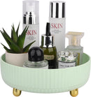 Axooms 360° Rotating Perfume and Makeup Organizer Tray, Large, Ivory White