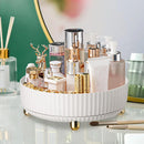 Axooms 360° Rotating Makeup and Perfume Organizer, Large-Capacity Lazy Susan Cosmetics and Lotion Storage, White, Size L