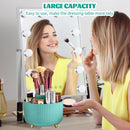 Axooms 360° Rotating Makeup Organizer, 5-Compartment Makeup Brush Holder for Bedroom and Bathroom Vanities, Office Stationery Storage and Desktop Pen Holder, Black