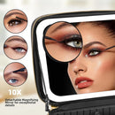Axooms Travel Makeup Case with LED Mirror, 3 Light Modes, Adjustable Brightness and Removable Dividers