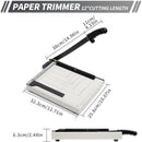 Axooms A4 Metal Paper Cutter, Cutting Capacity up to 10 Sheets, 12 Inch Cutting Length, Manual Heavy Duty Paper Cutter with Safety Guard and Blade Lock for Paper, Photo