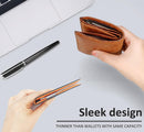 Premium Leather Slim Money Clip Wallet for Men