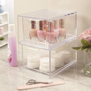 Axooms Stackable Makeup Organizer Drawers, Clear Acrylic Storage Boxes with Handles for Bathroom, Countertop, Kitchen Cabinet & Pantry