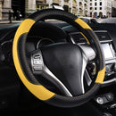 Axooms Leather Steering Wheel Protection Cover , Non-Slip and Breathable Microfiber Protective Cover, Universal Fit for Most Cars (Beige)