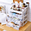 Axooms Makeup and Cosmetics Organizer with 3 Drawers, Bathroom Vanity Storage for Brushes, Lotion, Lipstick and Jewelry, White