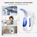 HiLIFE Steamer for Clothes, Portable Handheld Clothing Steamer, 240ml Big Capacity, 700W, Strong Power, Fabric Quick Wrinkle Remover with Brush for Home, Office(ONLY 120V) -Blue