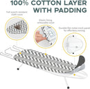Axooms Foldable Metal Ironing Board with Iron Rest, Small Portable Ironing Board with Heat-Resistant Cotton Cover, Compact Ironing Board for Small Spaces and Travel, 31 x 12 Inch, Gray