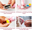 Axooms Electric Baby Nail Trimmer and File with Light and 6 Filing Pads (Multicolor)