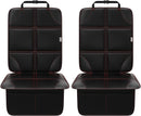 Axooms Car Seat Protector, Non-Slip and No-Trace Backing, Thick Waterproof Cover for SUVs, Sedans and Trucks, Leather Seat Protector (Black with Red Stitching)