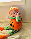 Axooms Baby Boy and Girl Halloween Pumpkin Costume Romper with Hat and Booties
