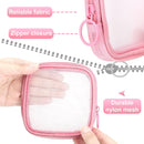 Axooms 4-Piece Mesh Makeup Bag Set, Clear Travel Cosmetic Bags with Zippers, Small Toiletry Pouches in Multiple Sizes