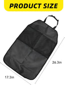 Axooms 2 PCS Kick Mat Back Seat Protector, Waterproof Car Backseat Protective Kick Mat with 2 Mesh Pockets, Large Vehicle Seat Back Kick Mat Organizer for Kids, Car Accessories (2PCS)