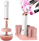 Axooms Automatic Makeup Brush Cleaner and Dryer, Electric Brush Cleaning Machine with 8 Rubber Collars
