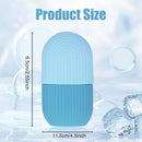 Axooms Reusable Silicone Face and Eye Ice Roller for Facial Massage and Skincare, Pore Tightening, Anti-Wrinkle, Puffiness Reduction and Improved Skin Elasticity (Blue)