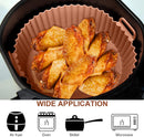 Axooms Non-Stick Silicone Pot for Air Fryer, 2-Pack, Food-Safe Air Fryer Liners as Alternative to Flammable Parchment Paper, Oven Basket, Fits 3-5 Quart, 2 Pieces