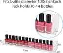 Axooms 6-Pack 15-Inch Acrylic Wall-Mounted Nail Polish Racks, Holds Up to 96 Bottles, Clear Essential Oil Display and Organizer