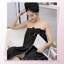 Axooms Women’s Microfiber Hair and Body Towel Wrap, Adjustable and Super Absorbent, Pink