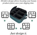 Axooms Cosmetics Storage Bag with Adjustable Compartments, Black, 25 × 22 × 9 cm