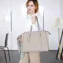 Axooms Women's Large PU Leather Tote Bag, 15.6-Inch Laptop Handbag for Classes