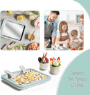 Rolled Ice Cream Maker | Instant Ice Cream Machine, White | 2 Spatulas, Frozen Yogurt Pan, DIY, Fun Family Activity for Parents & Kids, Quick Gelato Tray