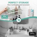 Veken Shower Caddy 6-Pack, Bathroom Organizers and Storage Shelves, Black | Advanced Rustproof Design, Large Capacity, No Drilling, Adhesive Rack with Soap Holder, Wall-Mounted Kitchen & Home Decor