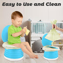 Axooms Portable Travel Potty for Toddlers, Foldable Kids Toilet for Indoor and Outdoor Use, Easy to Carry, Pink and Blue