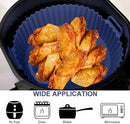 Axooms Non-Stick Silicone Pot for Air Fryer, 2-Pack, Food-Safe Air Fryer Liners as Alternative to Flammable Parchment Paper, Oven Basket, Fits 3-5 Quart, 2 Pieces