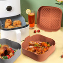 Axooms Silicone Air Fryer Square Basket Liners by Balxkai - 2-Pack Reusable Silicone Bowls for Air Fryer, Food-Safe & Oven Accessories (8.1 Inch)