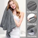 Axooms 1-Piece Microfiber Hair Drying Towel Wrap, Quick-Absorbing Anti-Frizz Turban with Button for Women's Long Wet Hair