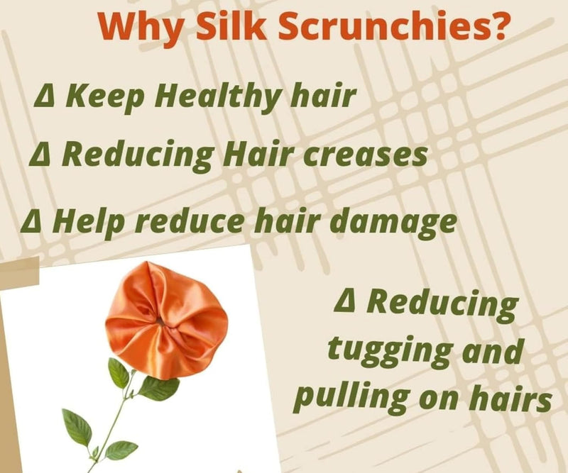 Silk Hair Scrunchies for Women