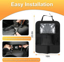 Axooms Car Back Seat Organizer with Touchscreen Tablet Holder, 9 Storage Pockets, Protective Kick Mat for Kids, Car Travel Accessories, 2-Pack