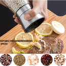 Axooms Salt & Pepper Grinder Set, Manual Refillable & Adjustable Pepper Mill, Professional Spice & Seed Grinder for Home, Kitchen & Outdoor Use (2-Pack)