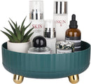 Axooms 360° Rotating Perfume and Makeup Organizer Tray, Large, Ivory White
