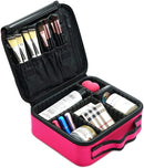 Axooms Cosmetics Storage Bag with Adjustable Compartments, Black, 25 × 22 × 9 cm