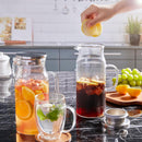 Axooms Glass Pitcher with Lid & Spout – Borosilicate Glass Water Jug for Fridge, Iced Tea, Hot/Cold Water, Coffee, Milk, Lemonade & Juice – 40 oz Small Pitcher with Drip-Free Spout