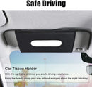 Axooms Black PU Leather Car Tissue Holder, Sun Visor, Rear Seat, and Door Mount