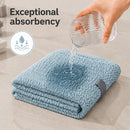 Axooms Microfibre Hair Towel, Super Absorbent Hair Towel Wrap with Elastic Straps for Women Adults, Soft Hair Turban Towel for Long Thick Curly Wet Hair, Cream White