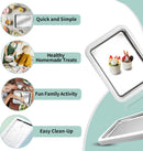 Rolled Ice Cream Maker | Instant Ice Cream Machine, White | 2 Spatulas, Frozen Yogurt Pan, DIY, Fun Family Activity for Parents & Kids, Quick Gelato Tray