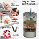 Axooms Plug-In Electric Makeup Brush Cleaner, Automatic Rotating Cosmetic Brush Cleaning Machine for All Brush Sizes