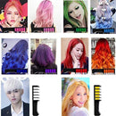 Axooms 10-Piece Temporary Bright Hair Chalk Set, Shimmering Washable Colored Hair Chalk Combs, Birthday Gift for Girls, Children's Hair Coloring Parties and Costume Parties