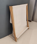 Axooms Bamboo Laundry Sorter Cart - Portable Foldable Clothes Hamper with Removable Liner Bag, X-Frame Design, Bamboo Laundry Organizer for Bathroom