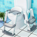 Axooms Kids Potty Training Seat with Step Stool Ladder, Toddler Toilet Seat for Boys and Girls, Grey