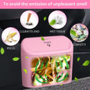 Axooms Car Trash Can with Lid, Small Automatic Waste Organizer with 30 Plastic Trash Bags, Garbage Bin for Car, Home & Office