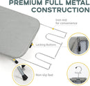 Axooms Foldable Metal Ironing Board with Iron Rest, Small Portable Ironing Board with Heat-Resistant Cotton Cover, Compact Ironing Board for Small Spaces and Travel, 31 x 12 Inch, Gray