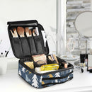 Axooms Cosmetics Storage Bag with Adjustable Compartments, Black, 25 × 22 × 9 cm